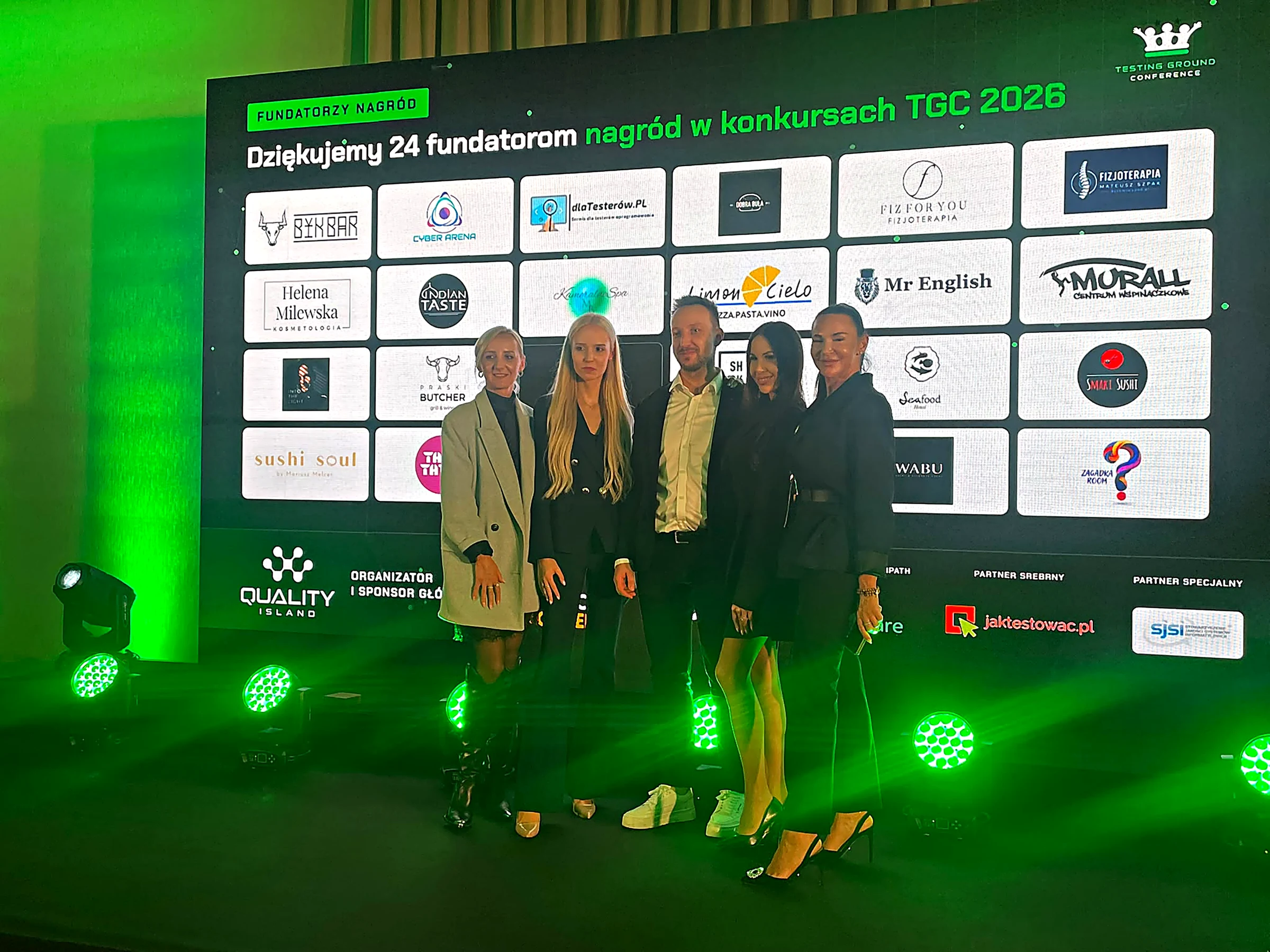 Scena Testing Ground Conference 2026 z podziękowaniami dla 24 fundatorów nagród